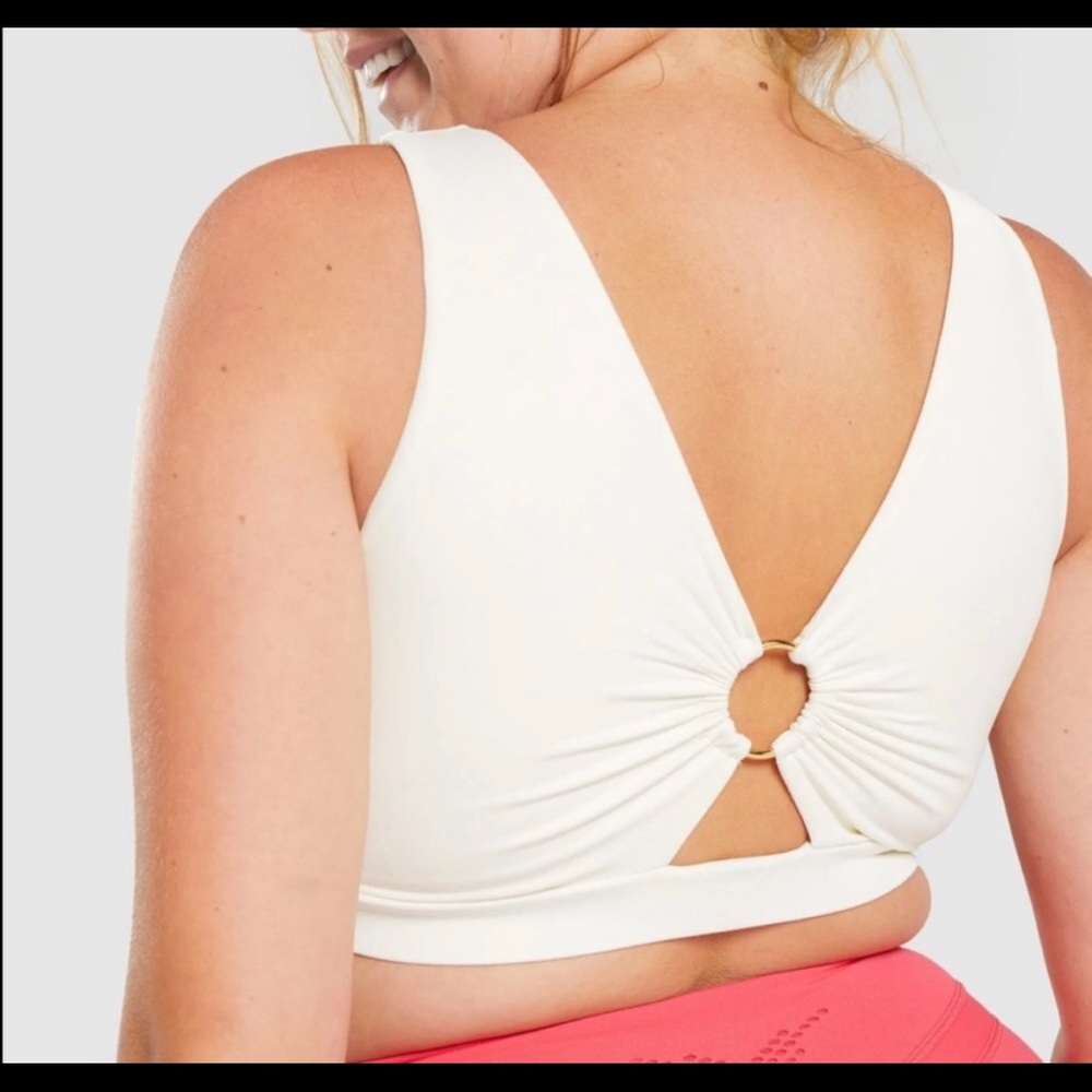 Whitney Simmons x Gymshark White Sports Bra